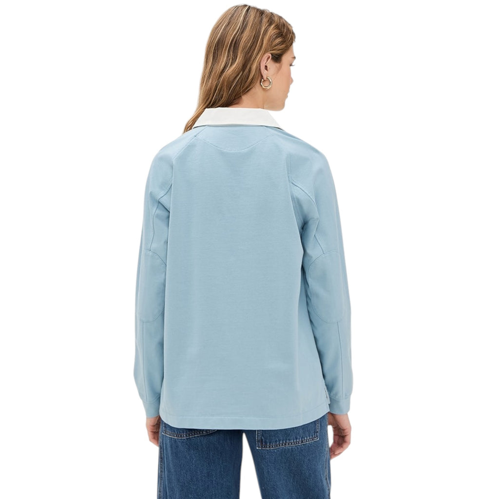 CLARE V. Le Rugby Shirt in Dusty Blue S Clare V.