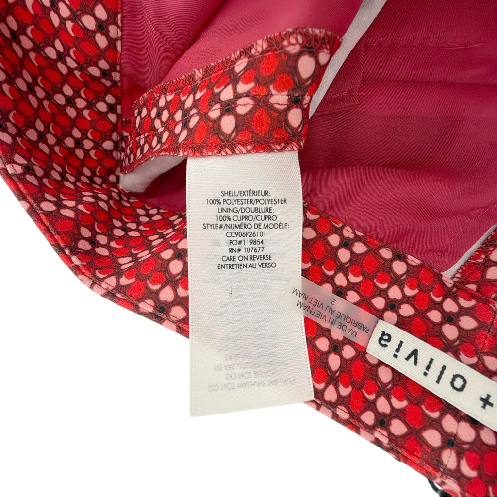 ALICE+OLIVIA Dylan High Waist Wide Leg Pants in Heart Flower Cherry 2 Alice + Olivia
