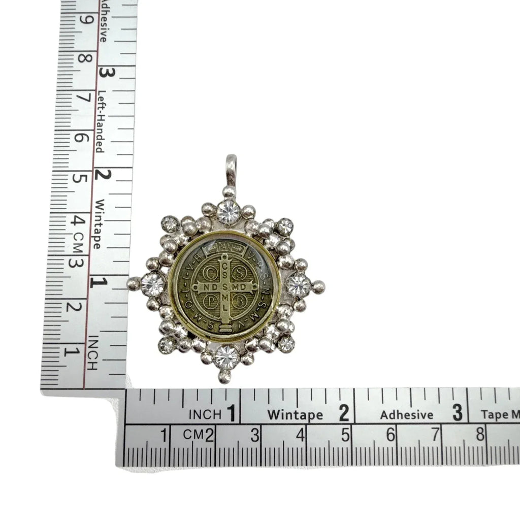 VIRGINS SAINTS & ANGELS VSA Cloister San Benito Medallion in Silver - flyKAMP