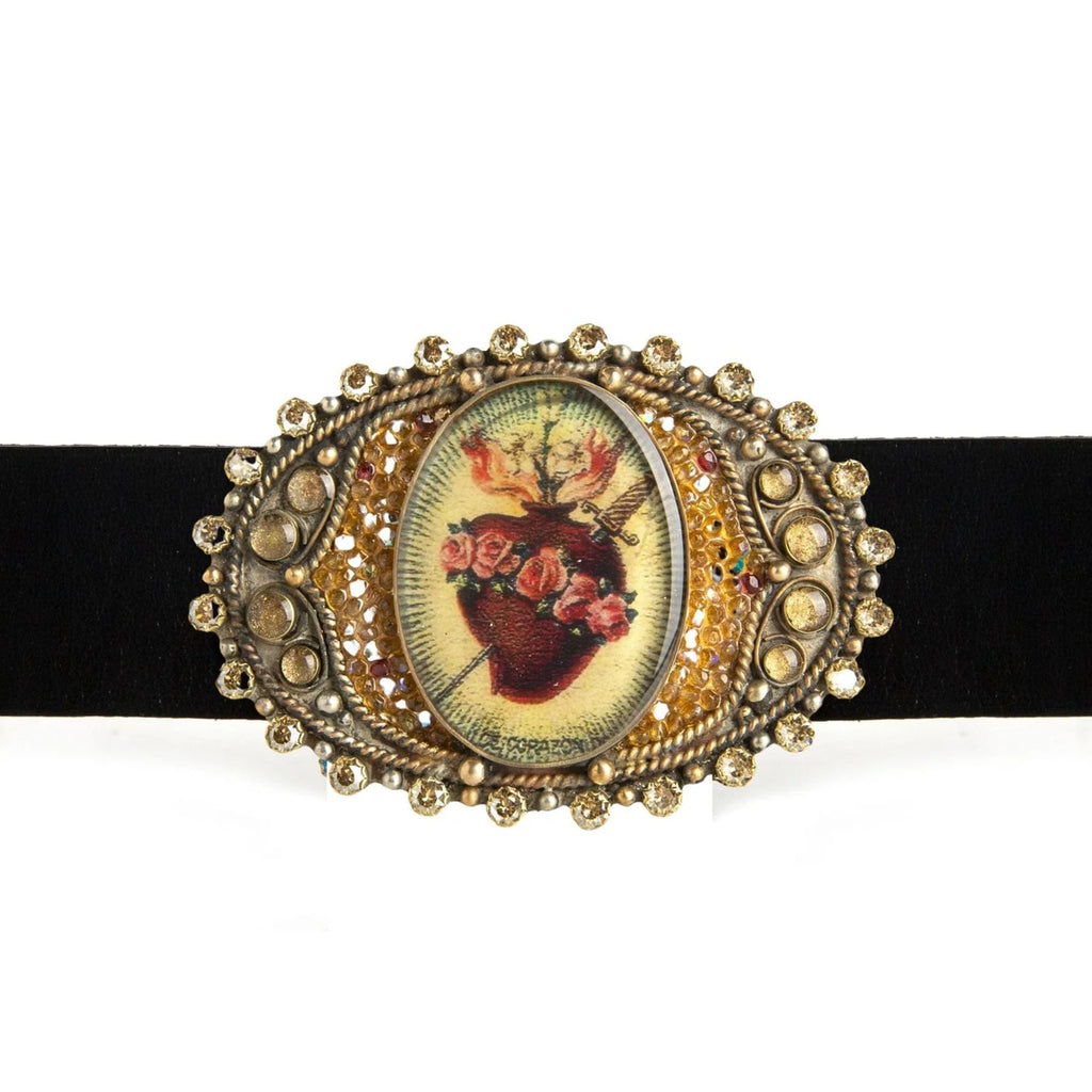 VIRGINS SAINTS & ANGELS VSA Goddess Image Buckle Sacred Heart Virgins Saints & Angels