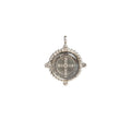 VIRGINS SAINTS & ANGELS VSA Bespoke San Benito Medallion in Silver Virgins Saints & Angels