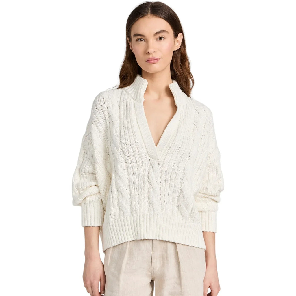 DENIMIST Split Neck Cable Sweater XXS - flyKAMP