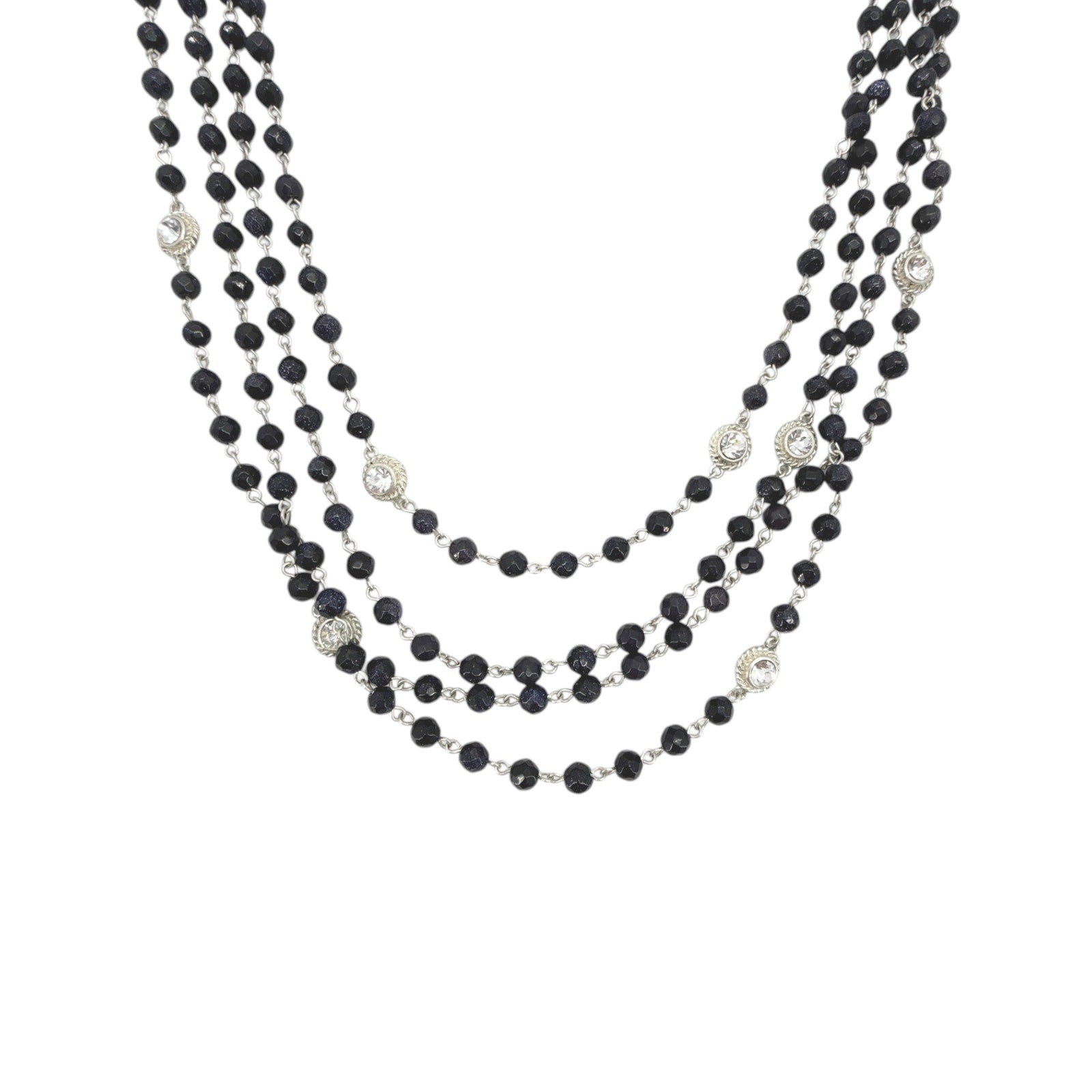 VIRGINS SAINTS & ANGELS VSA Magdalena Semi-Precious Blue Goldstone in Silver Virgins Saints & Angels