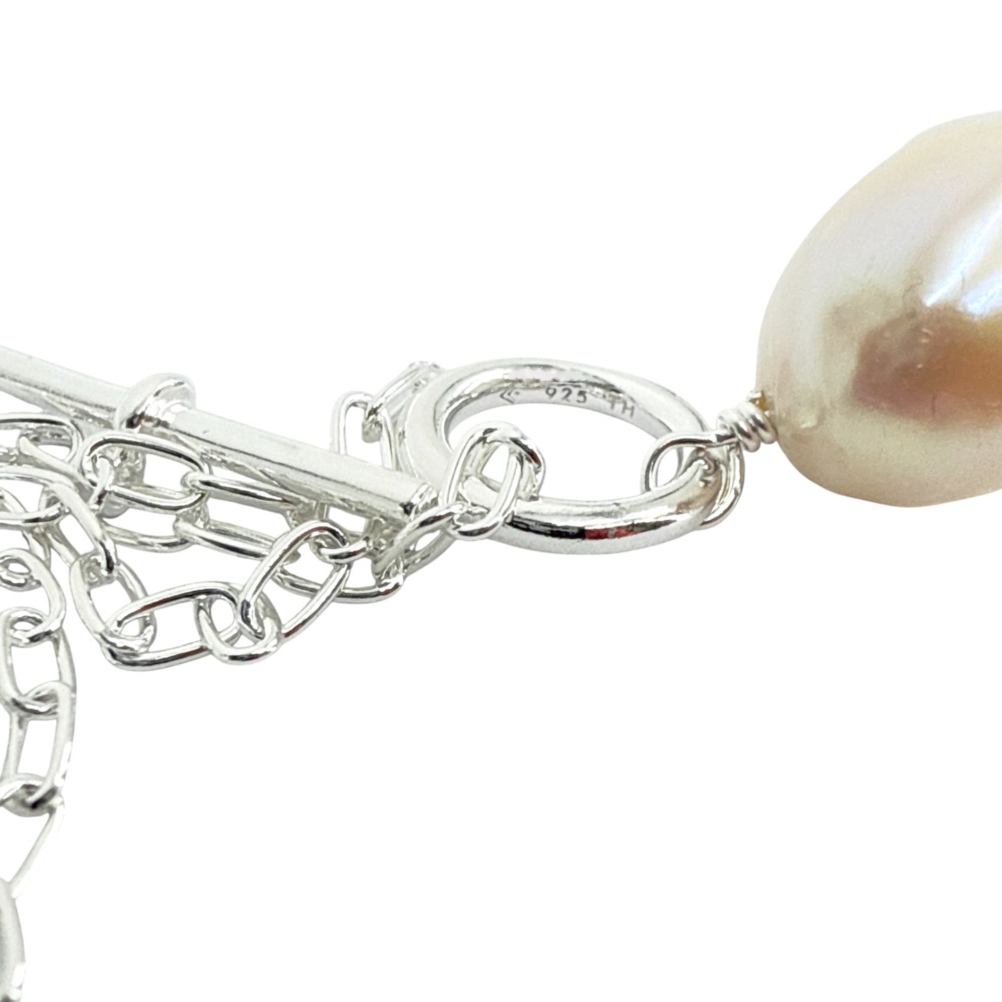 SILPADA Center Attention Silver Freshwater Pearl Necklace