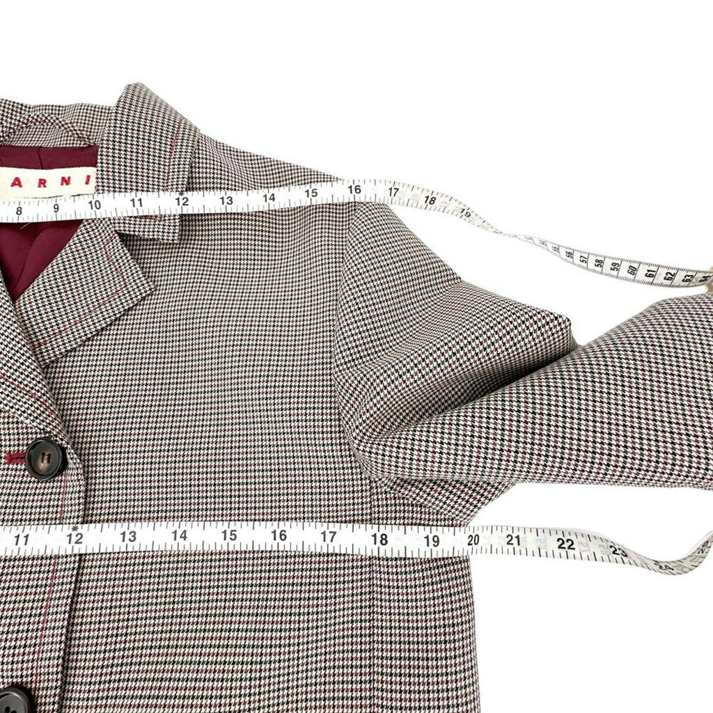 MARNI Houndstooth Double Breasted Blazer IT40|S - flyKAMP