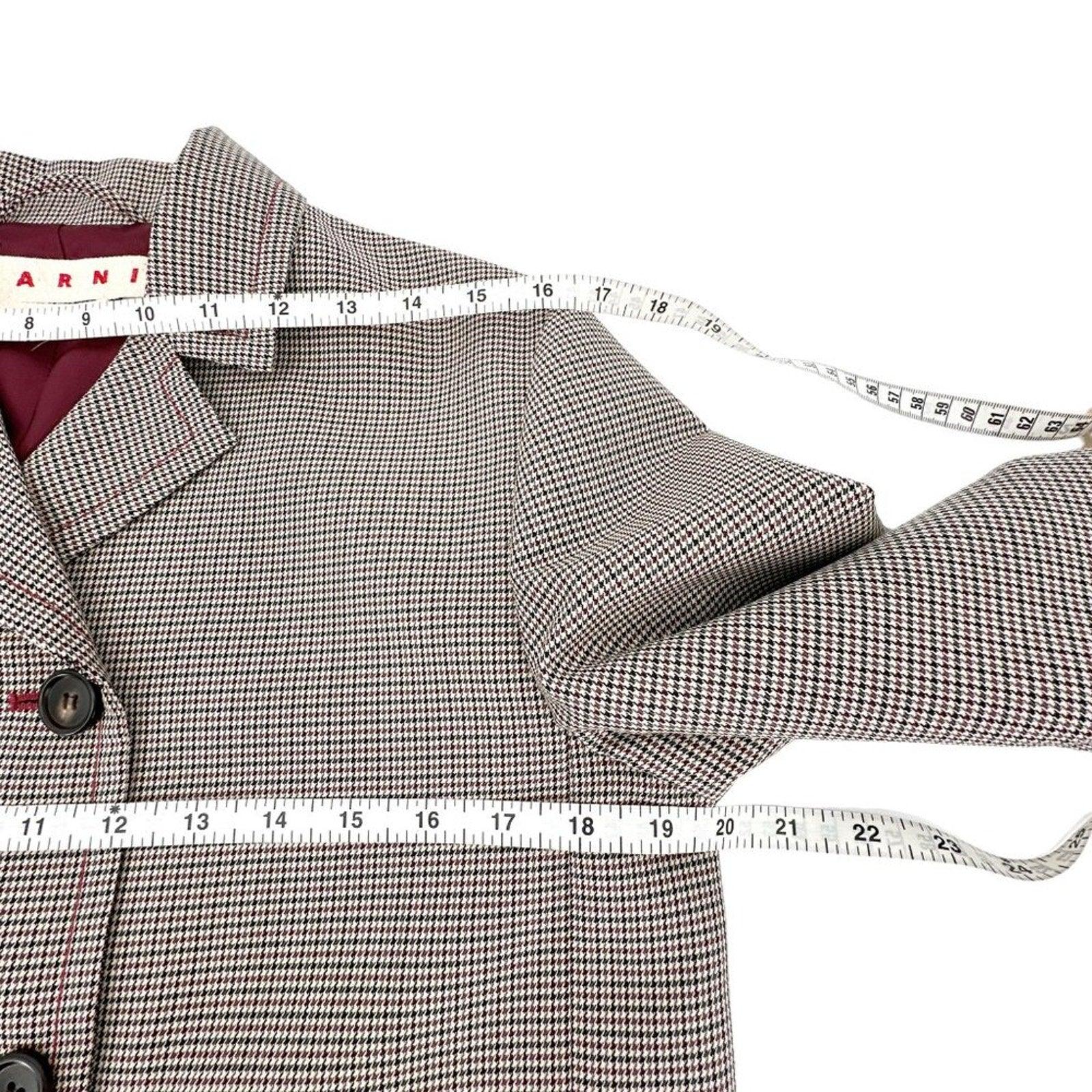 MARNI Houndstooth Double Breasted Blazer IT40|S - flyKAMP