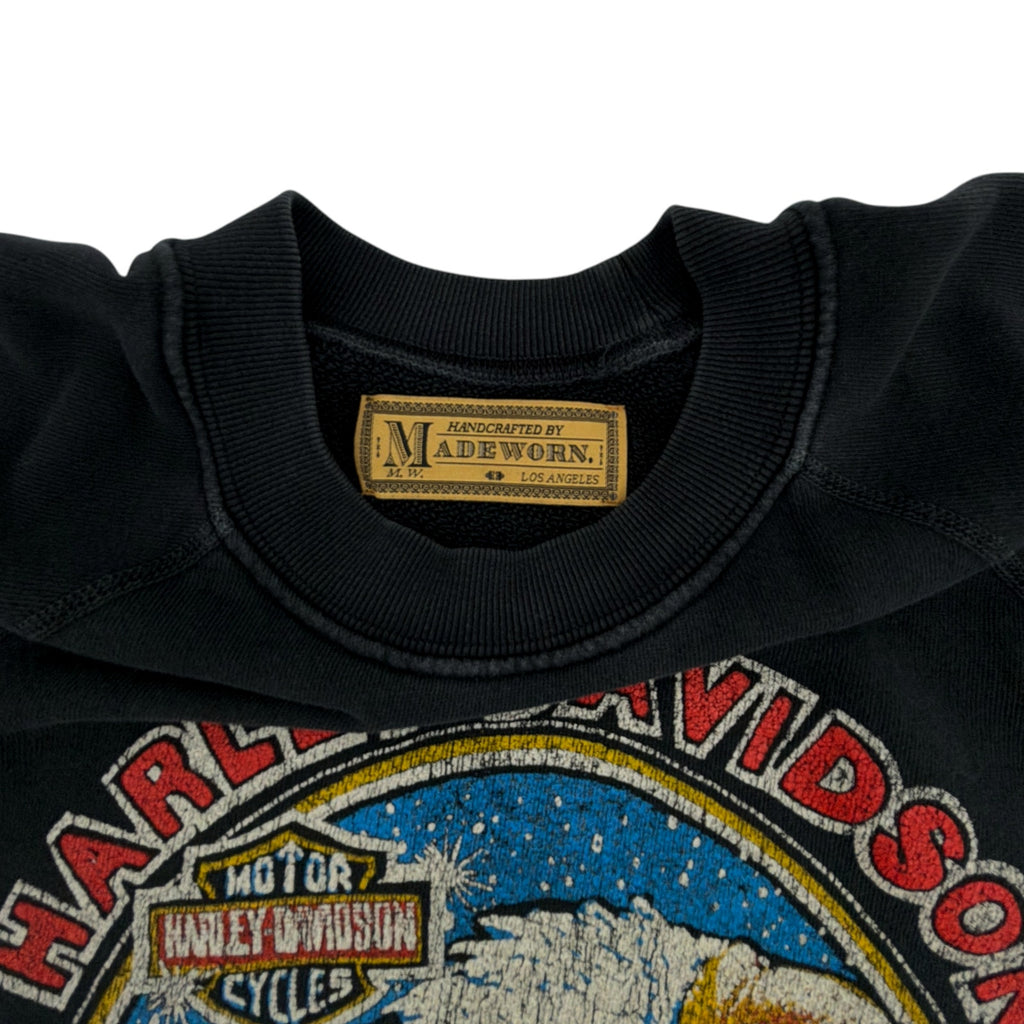MADEWORN Harley Davidson 1903 Short Sleeve Sweatshirt S Madeworn