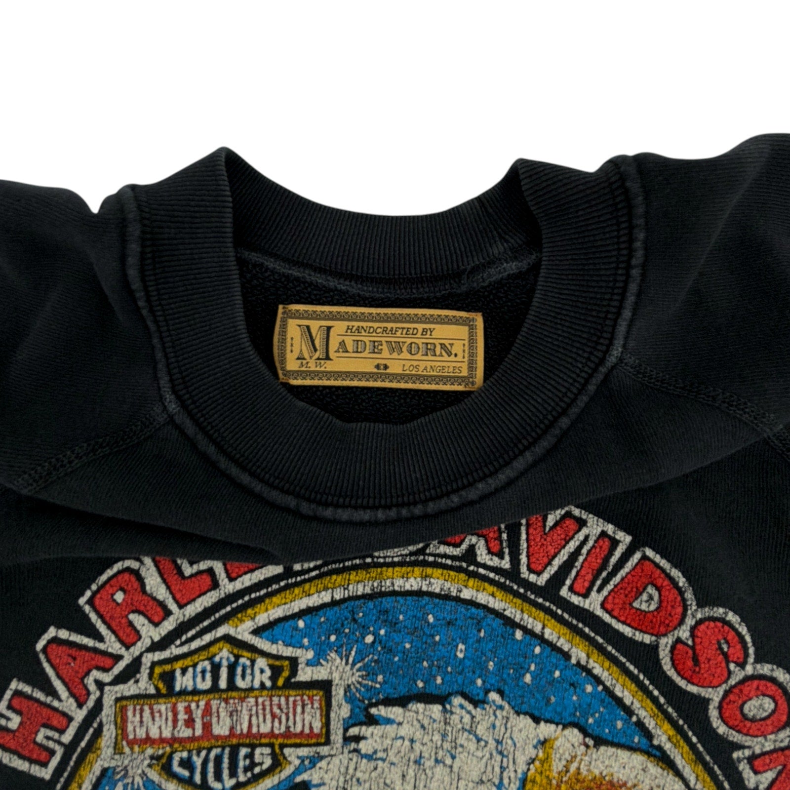 MADEWORN Harley Davidson 1903 Short Sleeve Sweatshirt S Madeworn