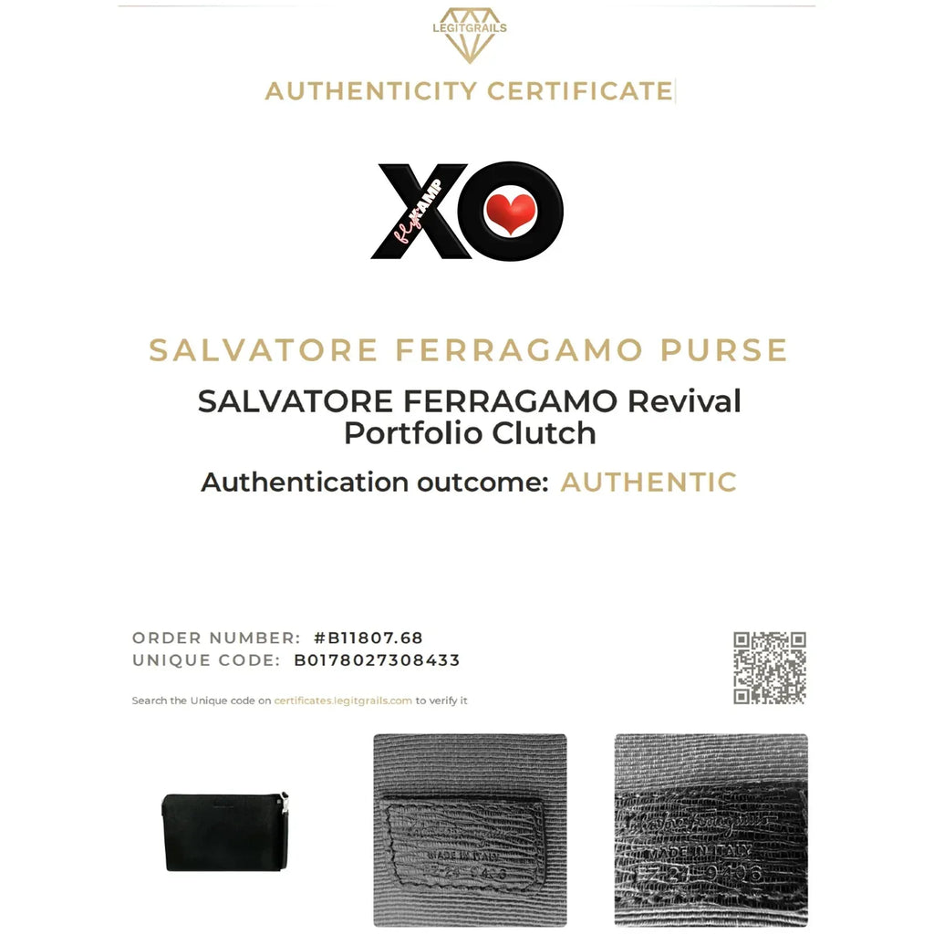 SALVATORE FERRAGAMO Revival Portfolio Clutch - flyKAMP