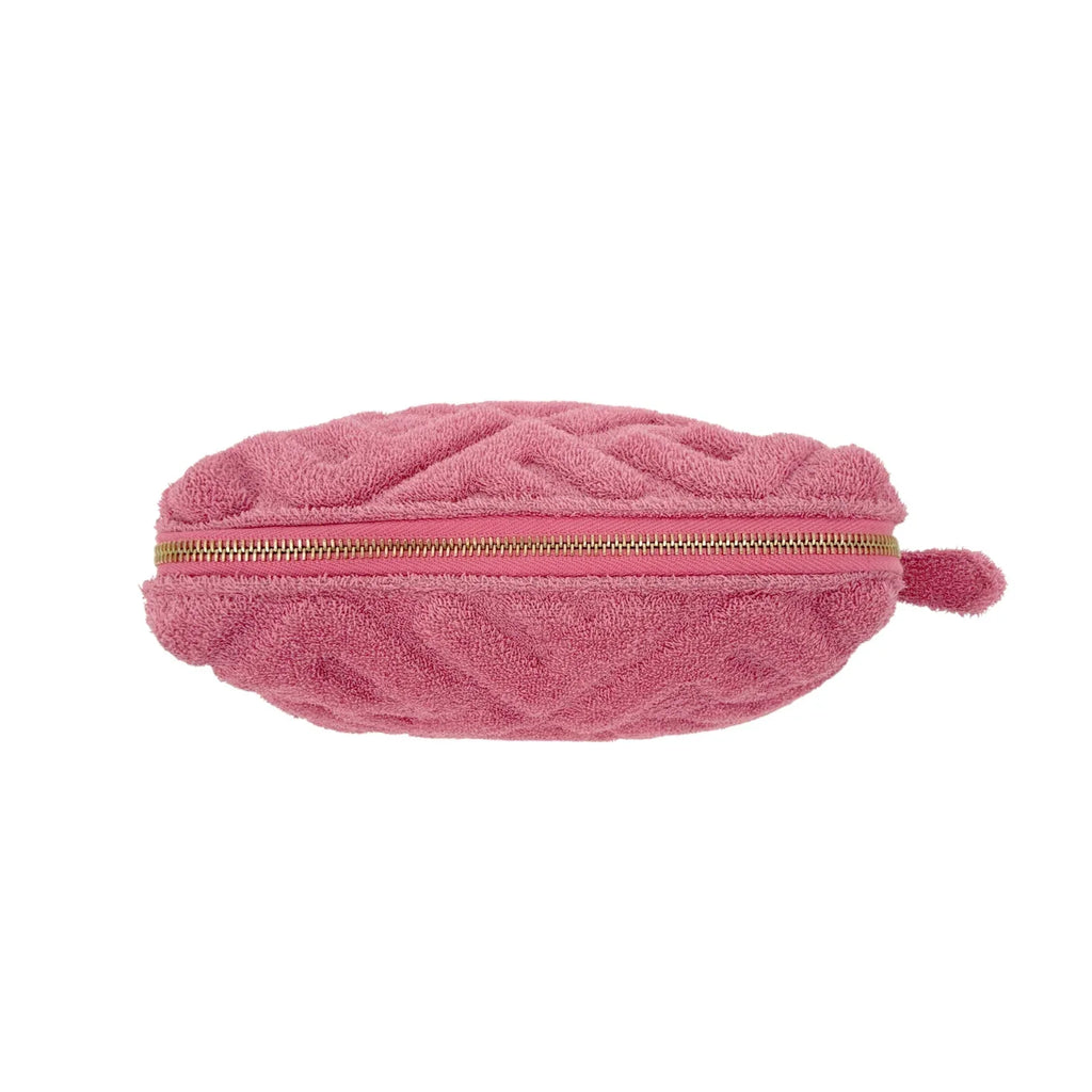FENDI FF 1974 Cosmetic Pouch Zucca Embossed Terry Cloth - flyKAMP