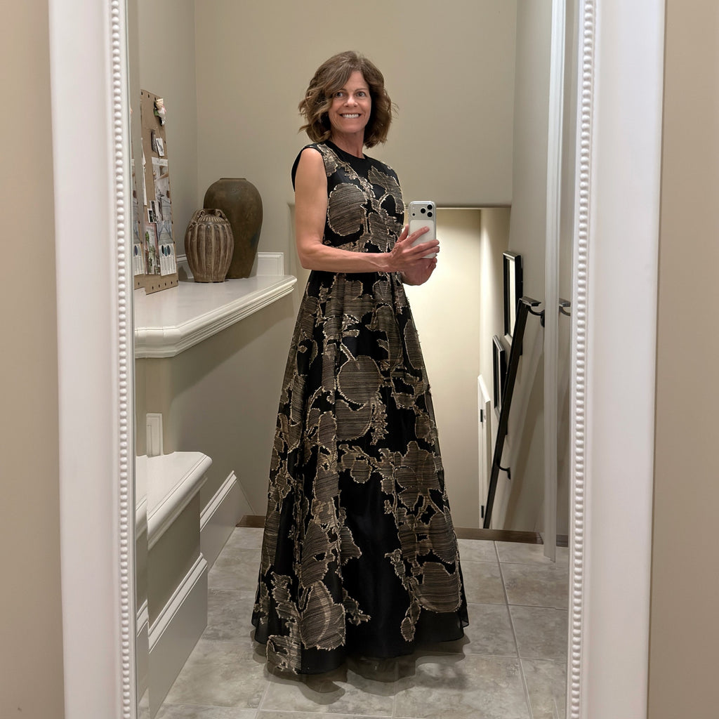 LAFAYETTE 148 New York Jacquard Silk Evening Gown in Black 4|S Lafayette 148 New York