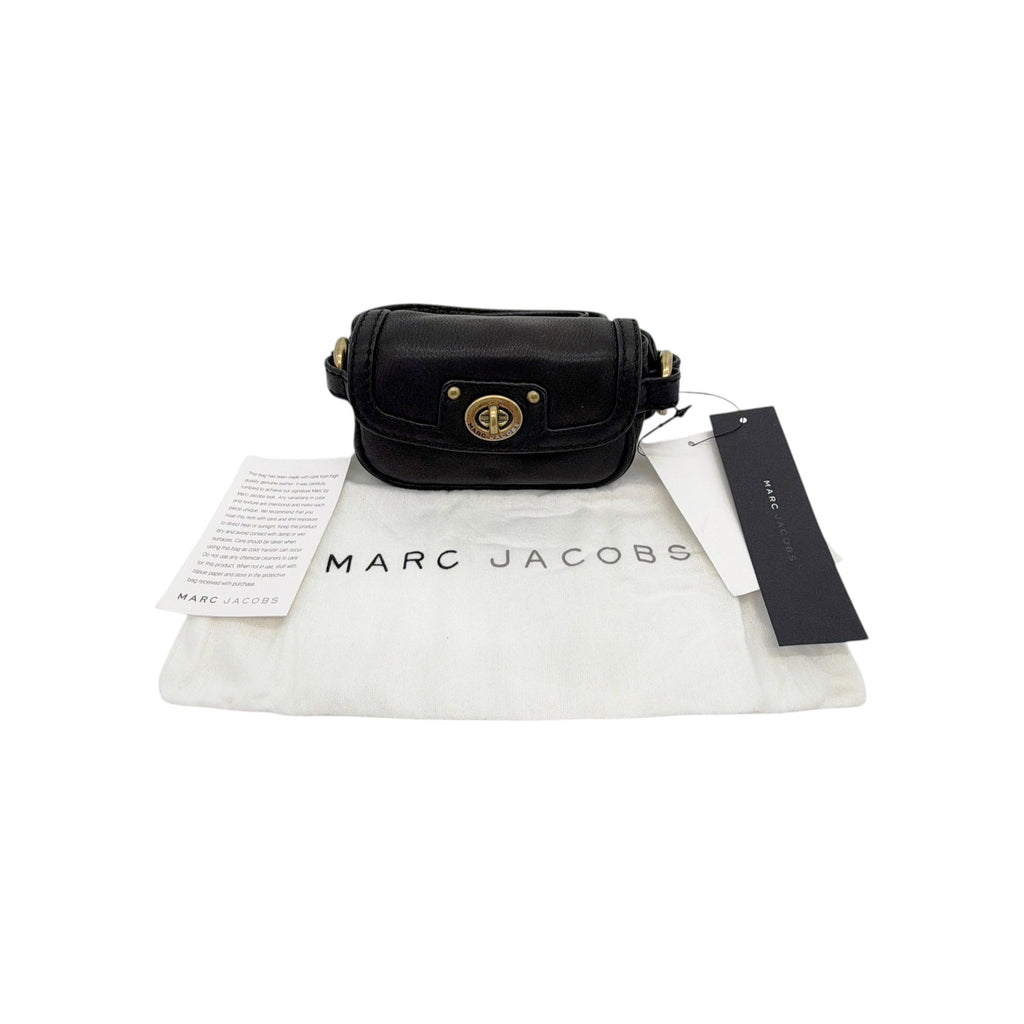 MARC JACOBS Leather Belt Bag in Black Marc Jacobs