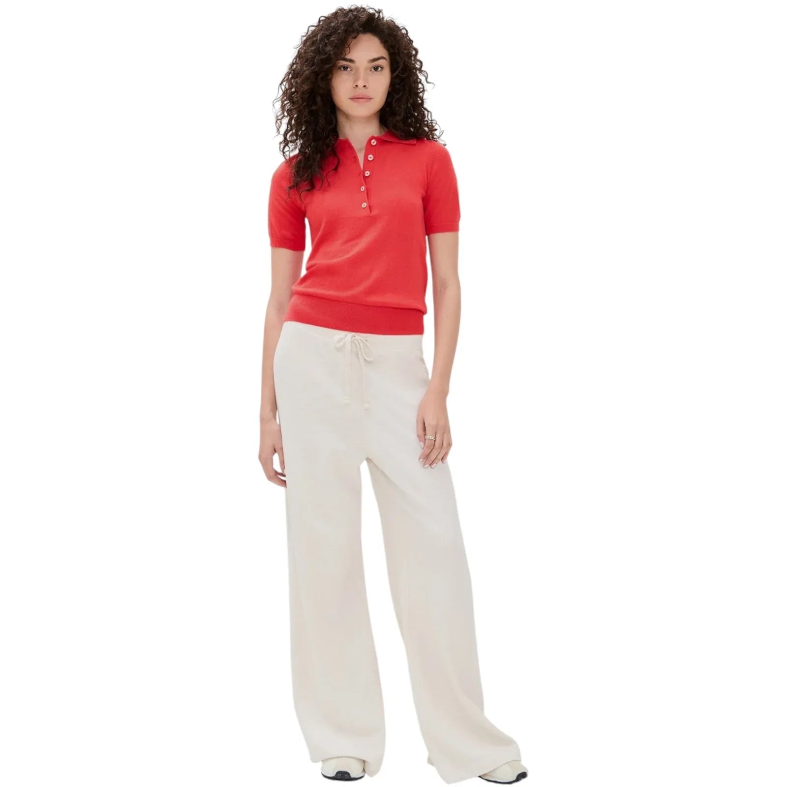 VARLEY Toni Polo Knit Tee in Poinsettia S - flyKAMP