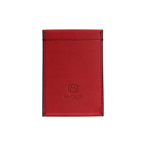 M-CLIP Leather RFID Case Vertical in Red