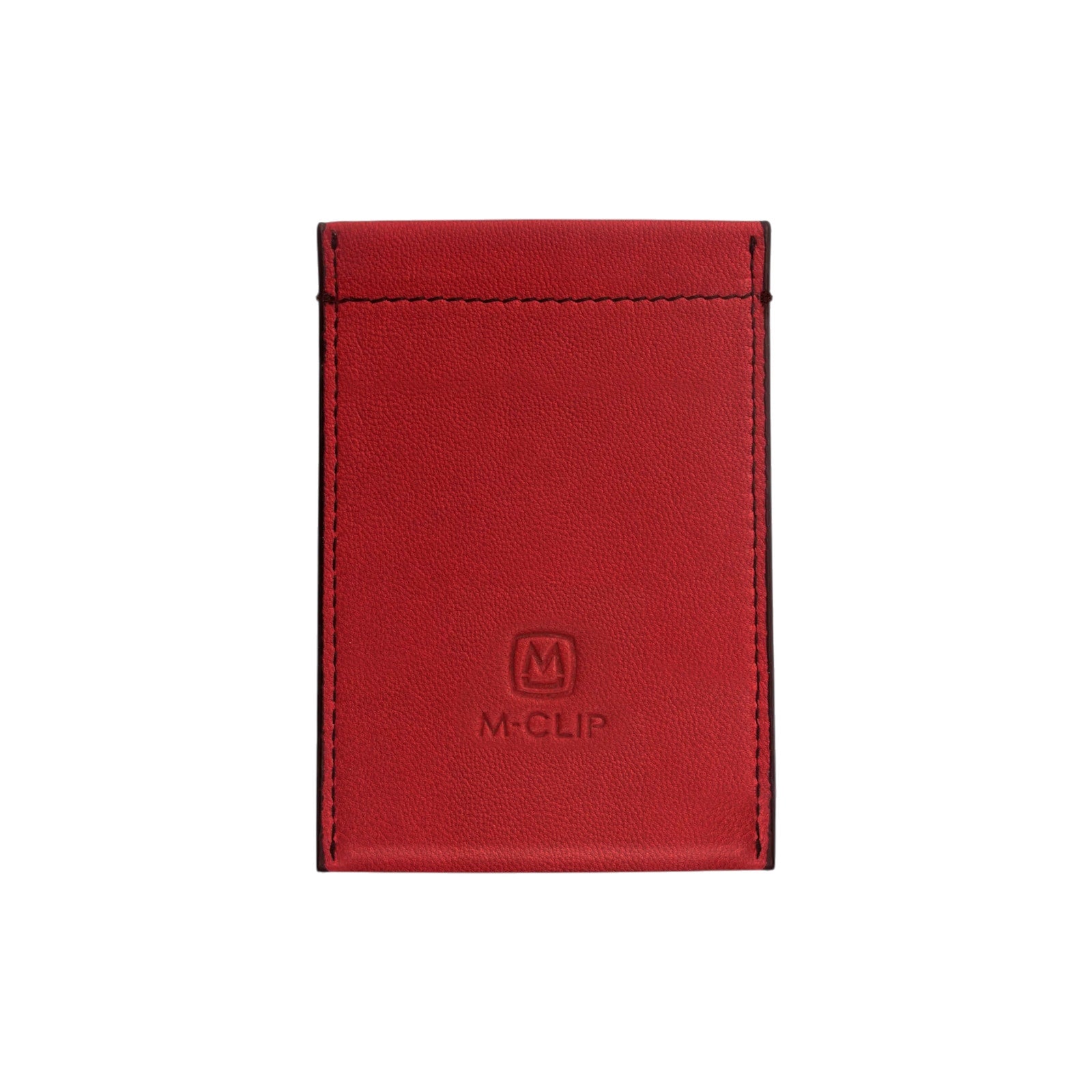 M-CLIP Leather RFID Case Vertical in Red M-Clip