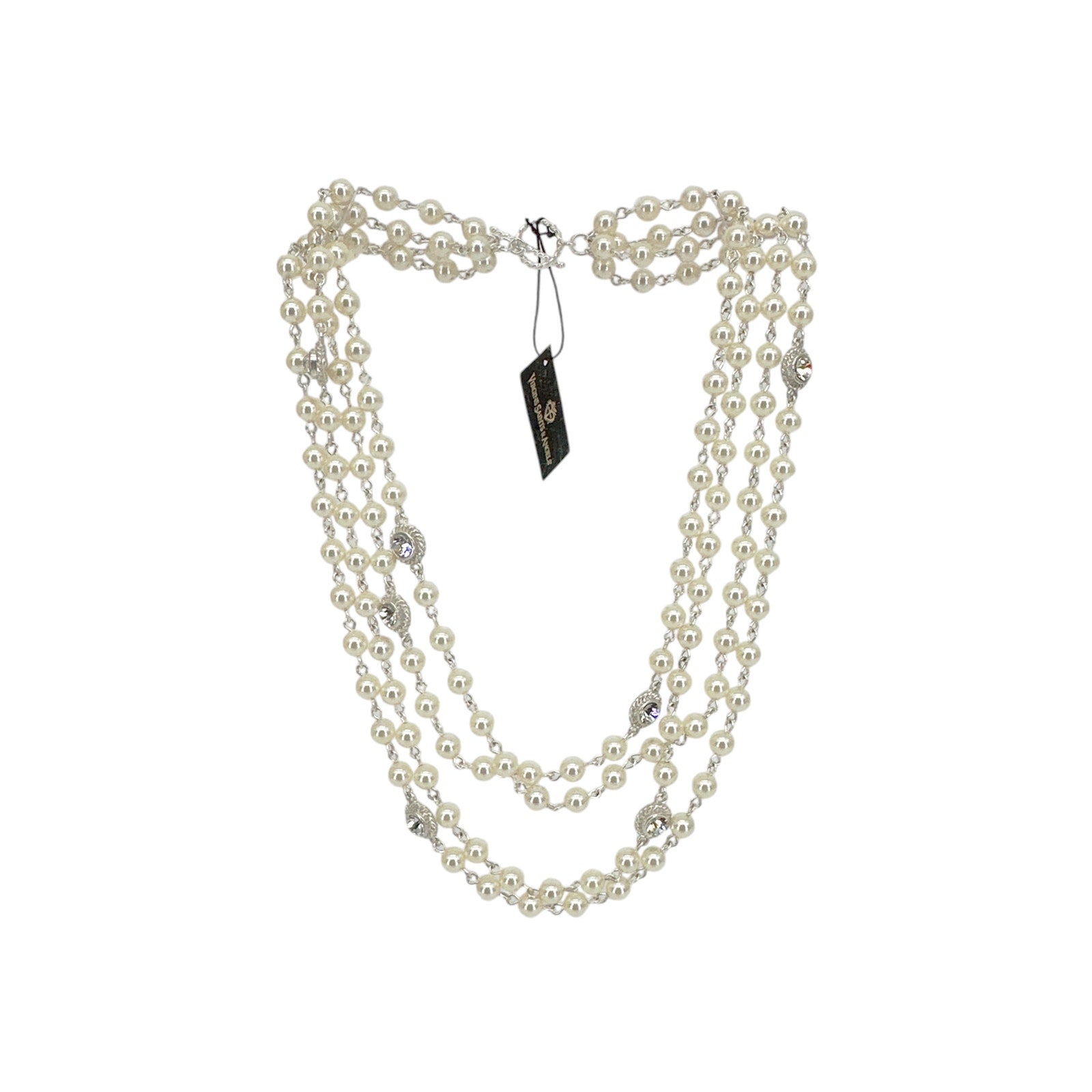 VIRGINS SAINTS & ANGELS VSA Magdalena Necklace 6mm Cream Pearl in Silver Virgins Saints & Angels