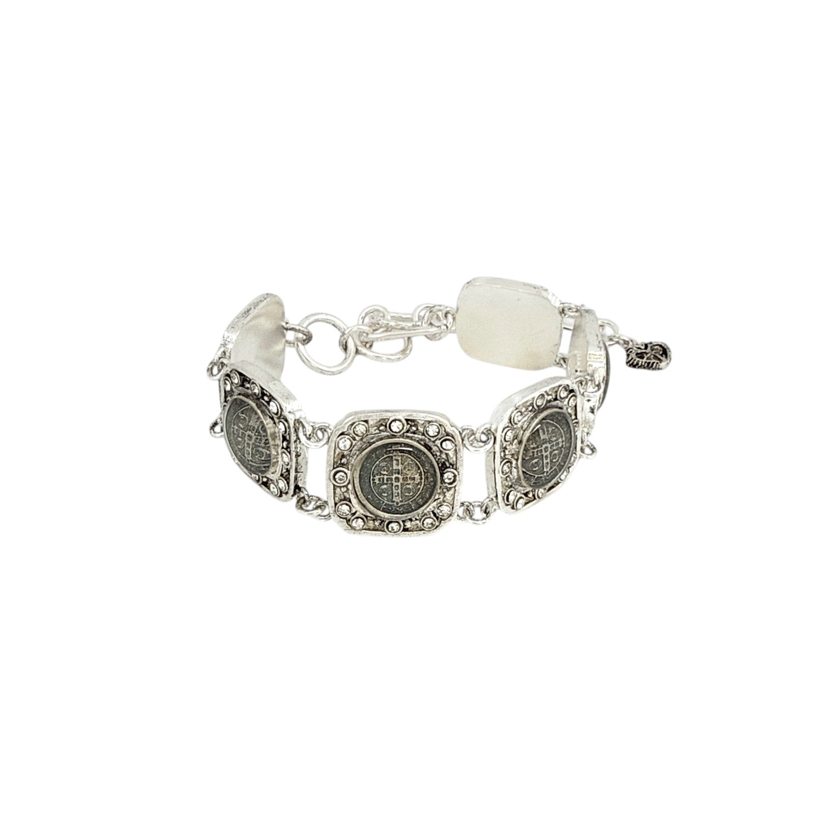 VIRGINS SAINTS & ANGELS VSA San Benito Square Bracelet in Silver Virgins Saints & Angels