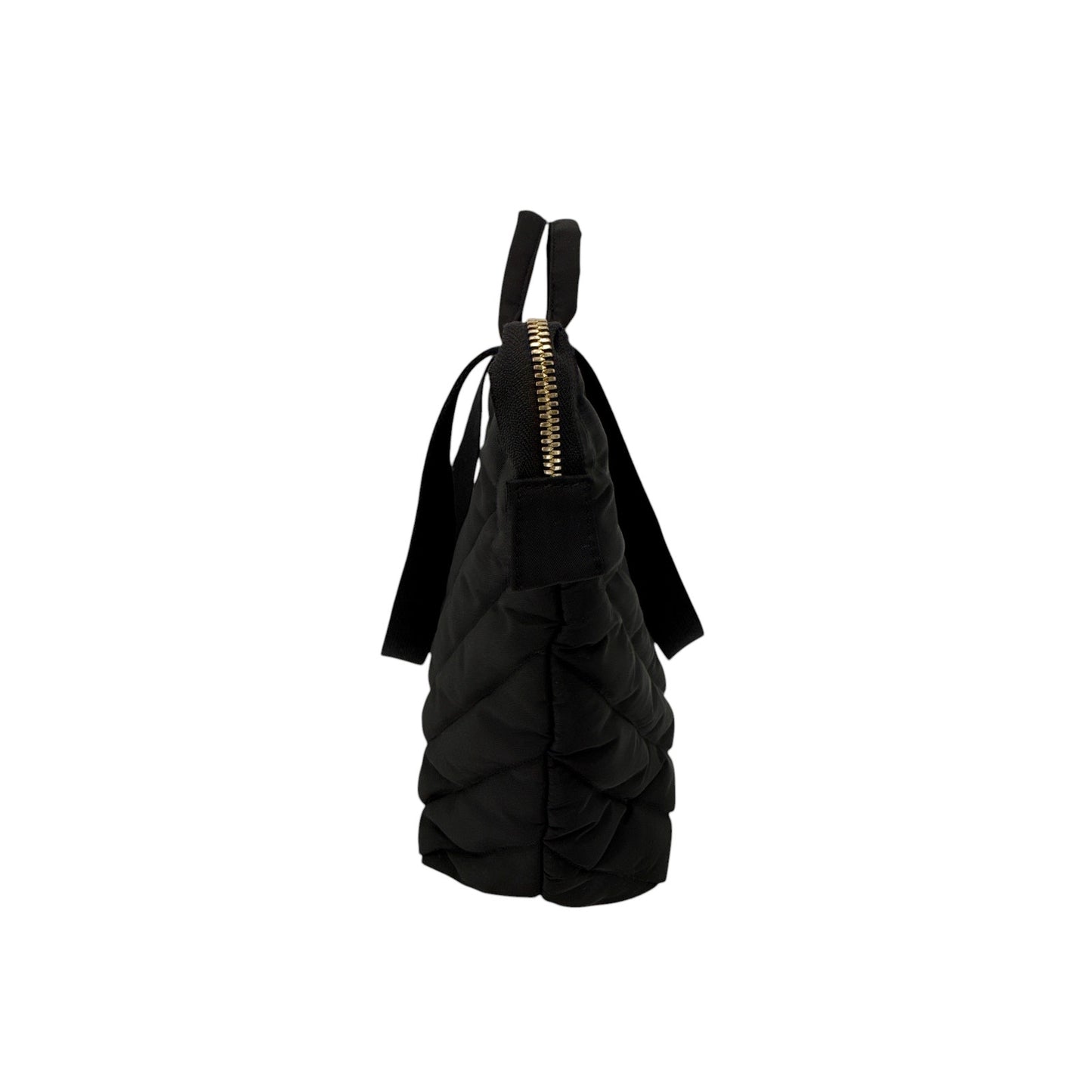 CLARE V. Le Zip Sac in Black Quilted V Puffer