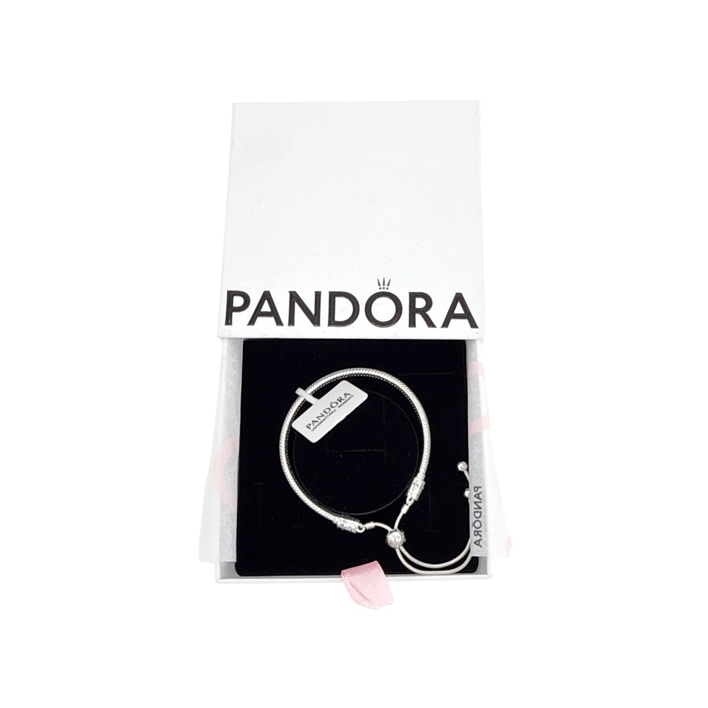 PANDORA Moments Snake Chain Slider Bracelet in Silver