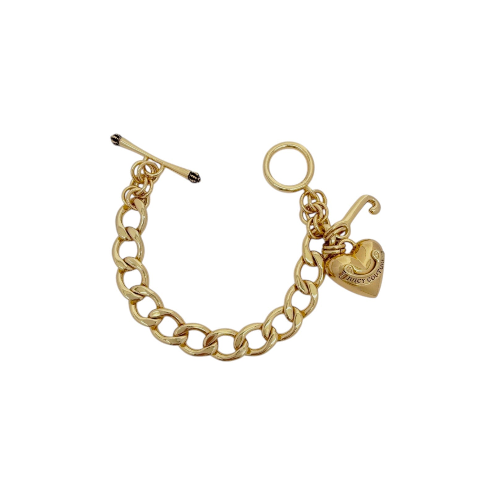 JUICY COUTURE Starter Charm Bracelet in Gold Vintage & NEW Juicy Couture
