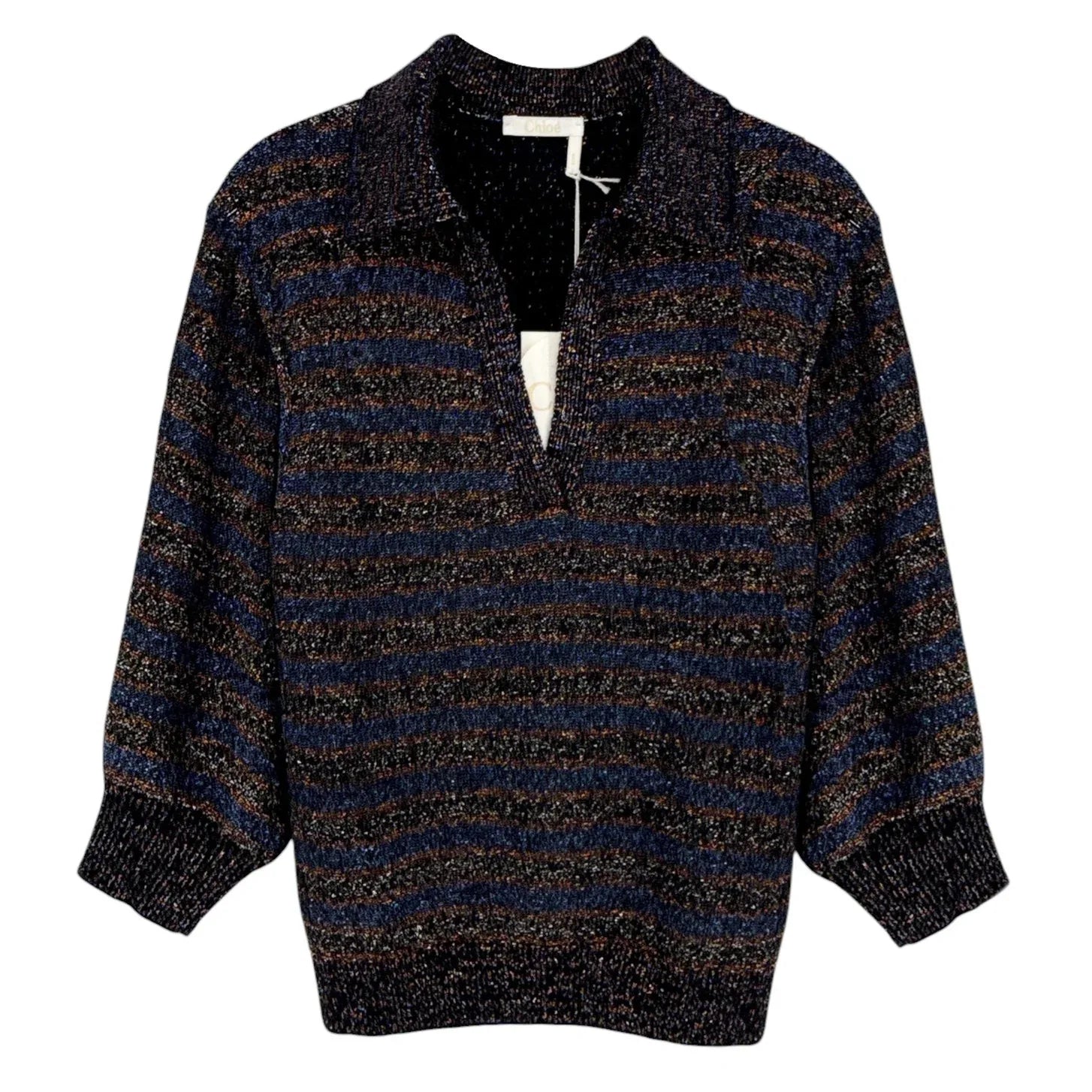 CHLOE Lurex Polo Sweater M - flyKAMP