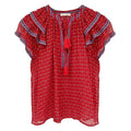 ULLA JOHNSON Silk Top in Scarlet 2|S - flyKAMP