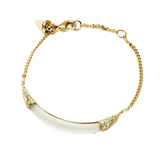 ALEXIS BITTAR Lucite Swarovski Crystal Encrusted ID Curb Chain Bracelet