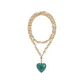 ROXANNE ASSOULIN The Big Puffy Heart Charm Necklace in Forest Roxanne Assoulin