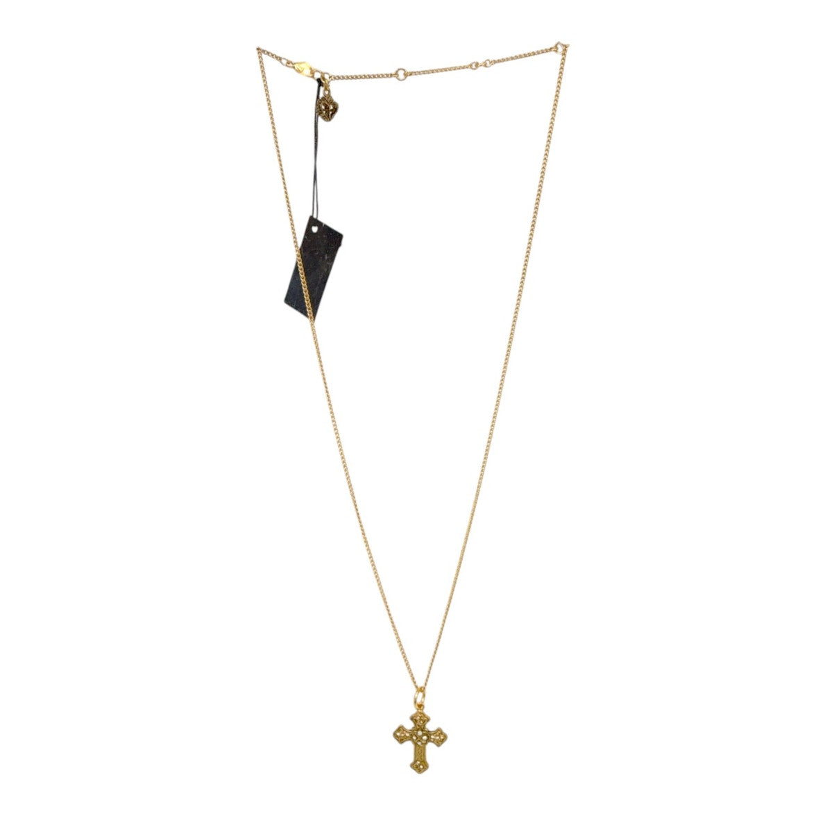 VIRGINS SAINTS & ANGELS VSA Basilica Cross Charm Necklace in Gold