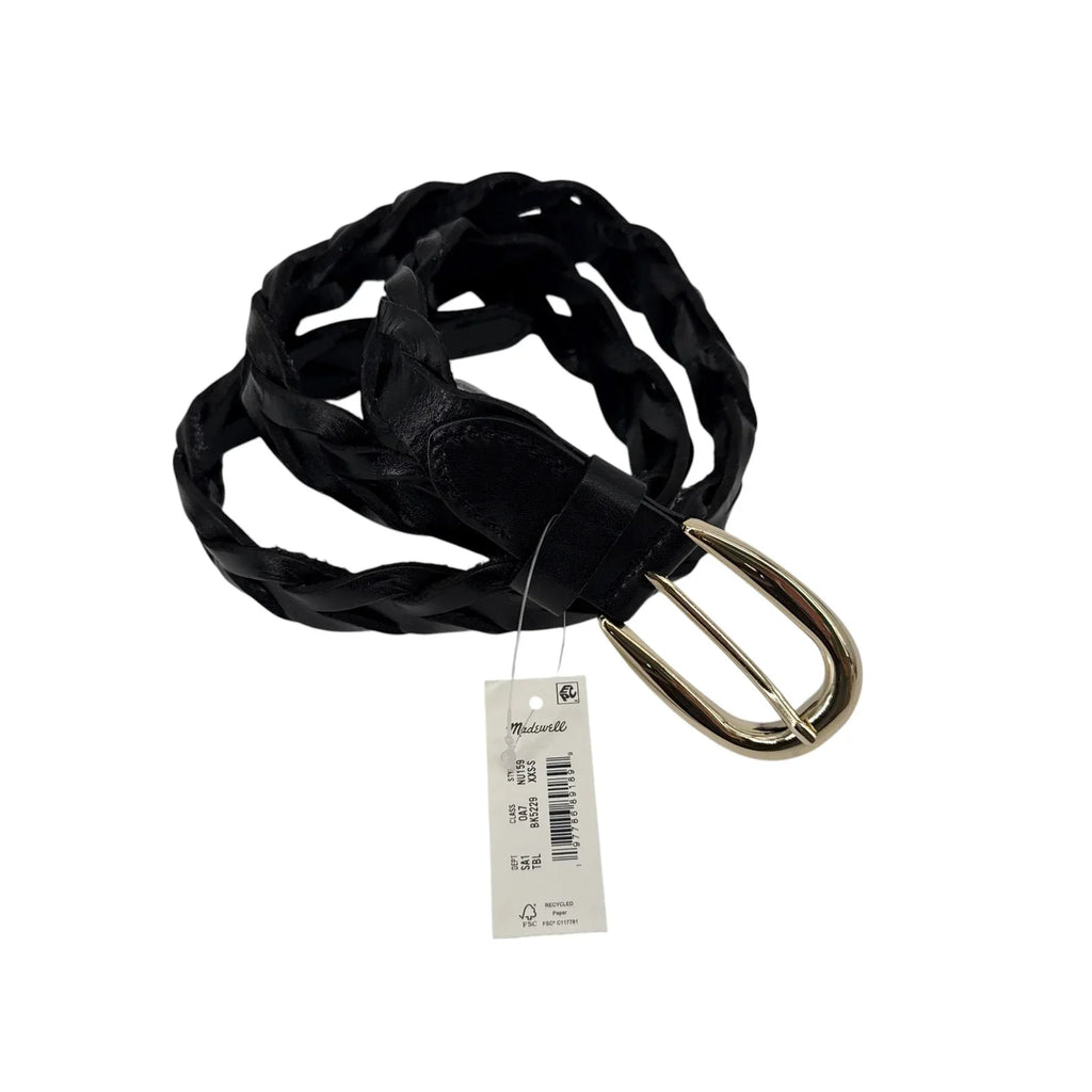 MADEWELL Braided Belt in True Black XXS-S - flyKAMP