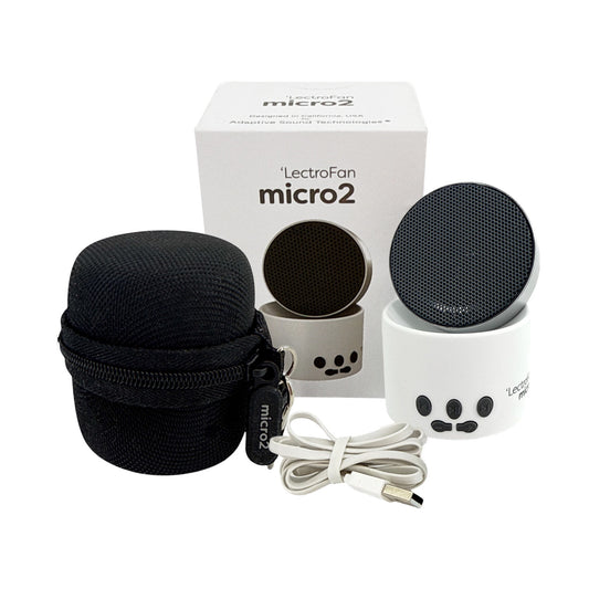 LECTROFAN Micro2 Portable Bluetooth Speaker Sound Machine & Carrying Case