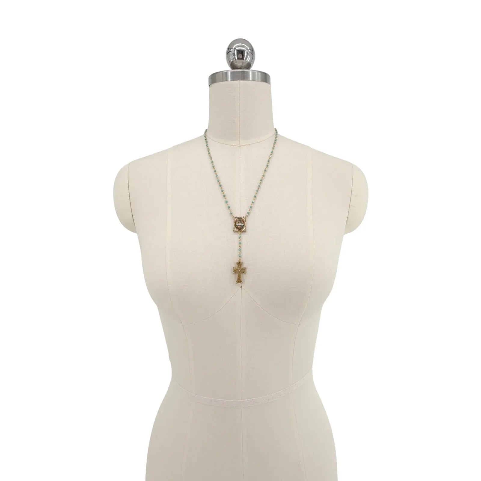 VIRGINS SAINTS & ANGELS VSA Retablo Guadalupe Rosary Necklace - flyKAMP