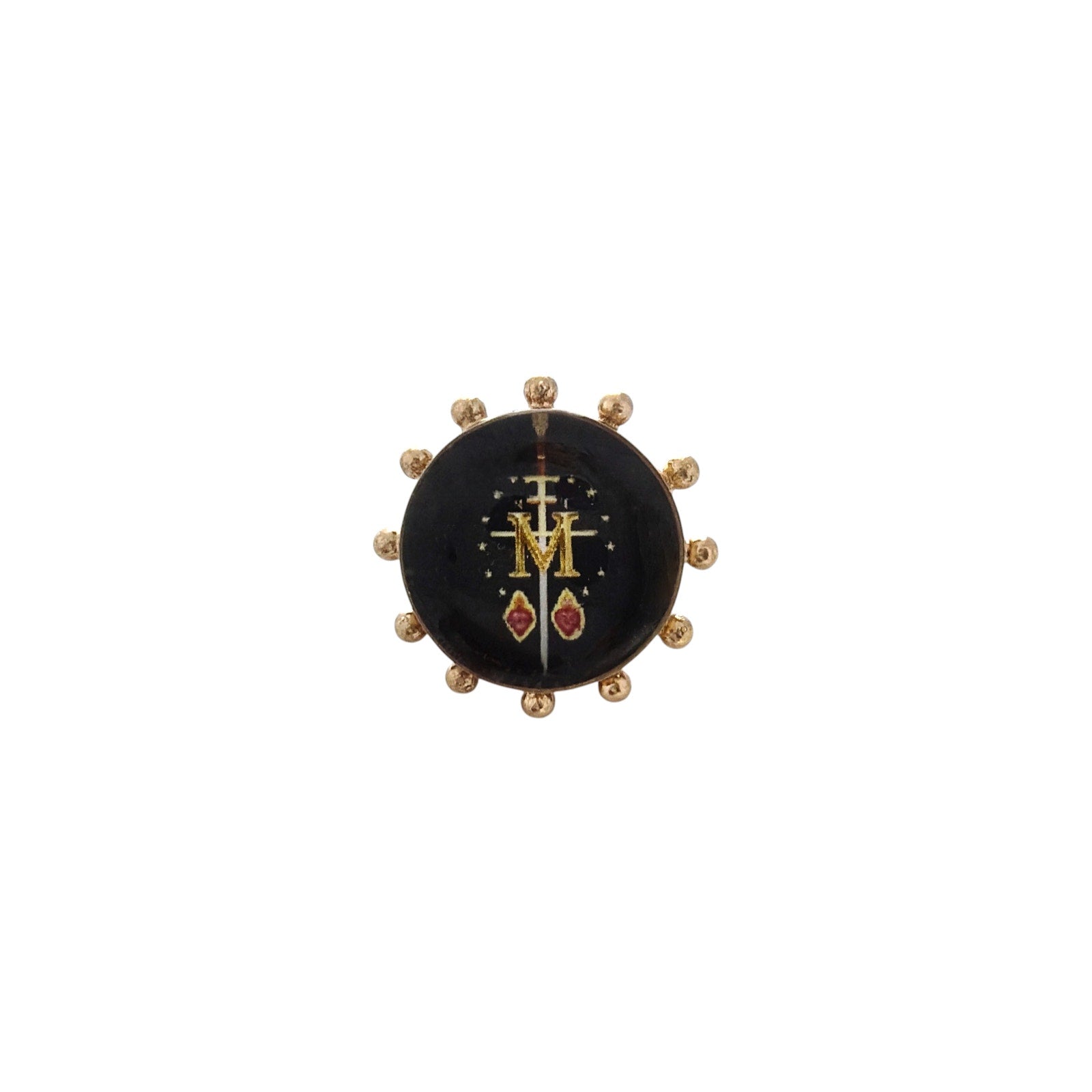 VIRGINS SAINTS & ANGELS VSA Heavenly "M" Ring in Gold 7 Virgins Saints & Angels