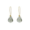 SWAROVSKI Crystal Black Diamond & Gold Vermeil French Wire Earrings - flyKAMP