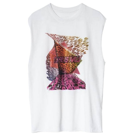 ZADIG & VOLTAIRE Weny Life Show Muscle Tee "Life is Wild" S