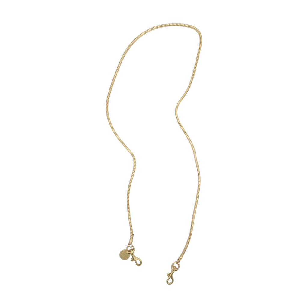 CLARE V. Snake Chain Crossbody Strap in Gold Clare V.