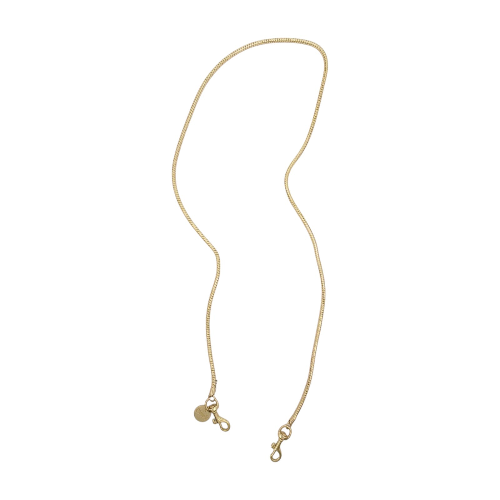 CLARE V. Snake Chain Crossbody Strap in Gold Clare V.