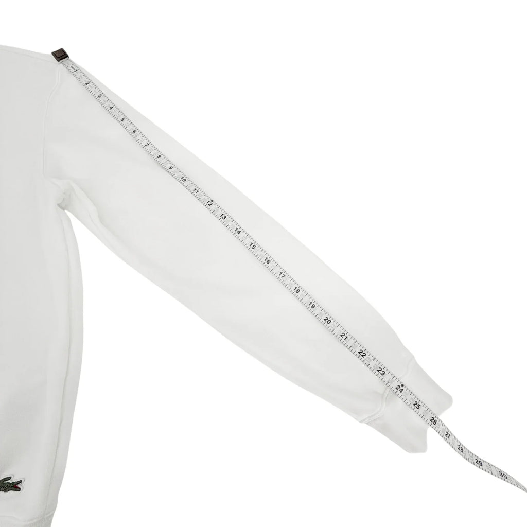 LACOSTE Classic Fit Crewneck Sweatshirt in White S - flyKAMP