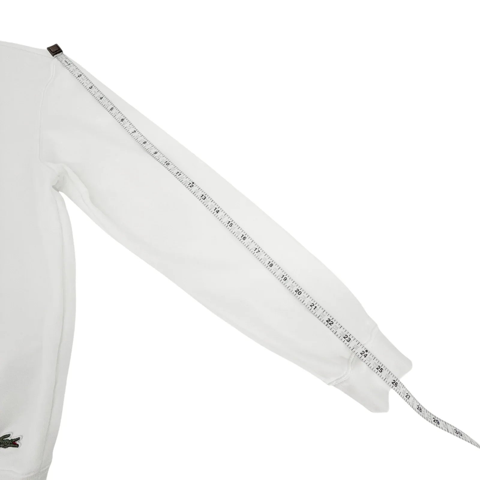 LACOSTE Classic Fit Crewneck Sweatshirt in White S - flyKAMP