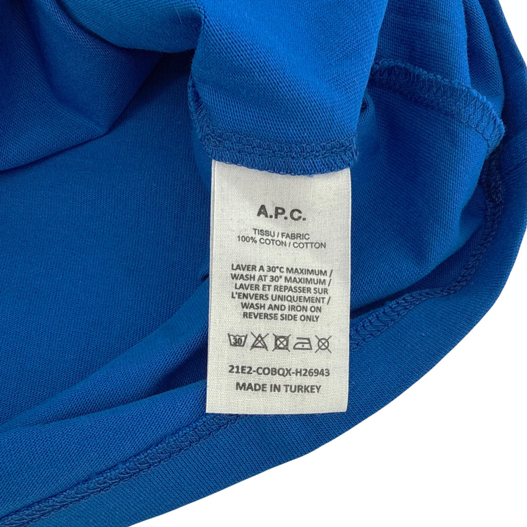 A.P.C. VPC Logo Tee Royal Blue XS - flyKAMP
