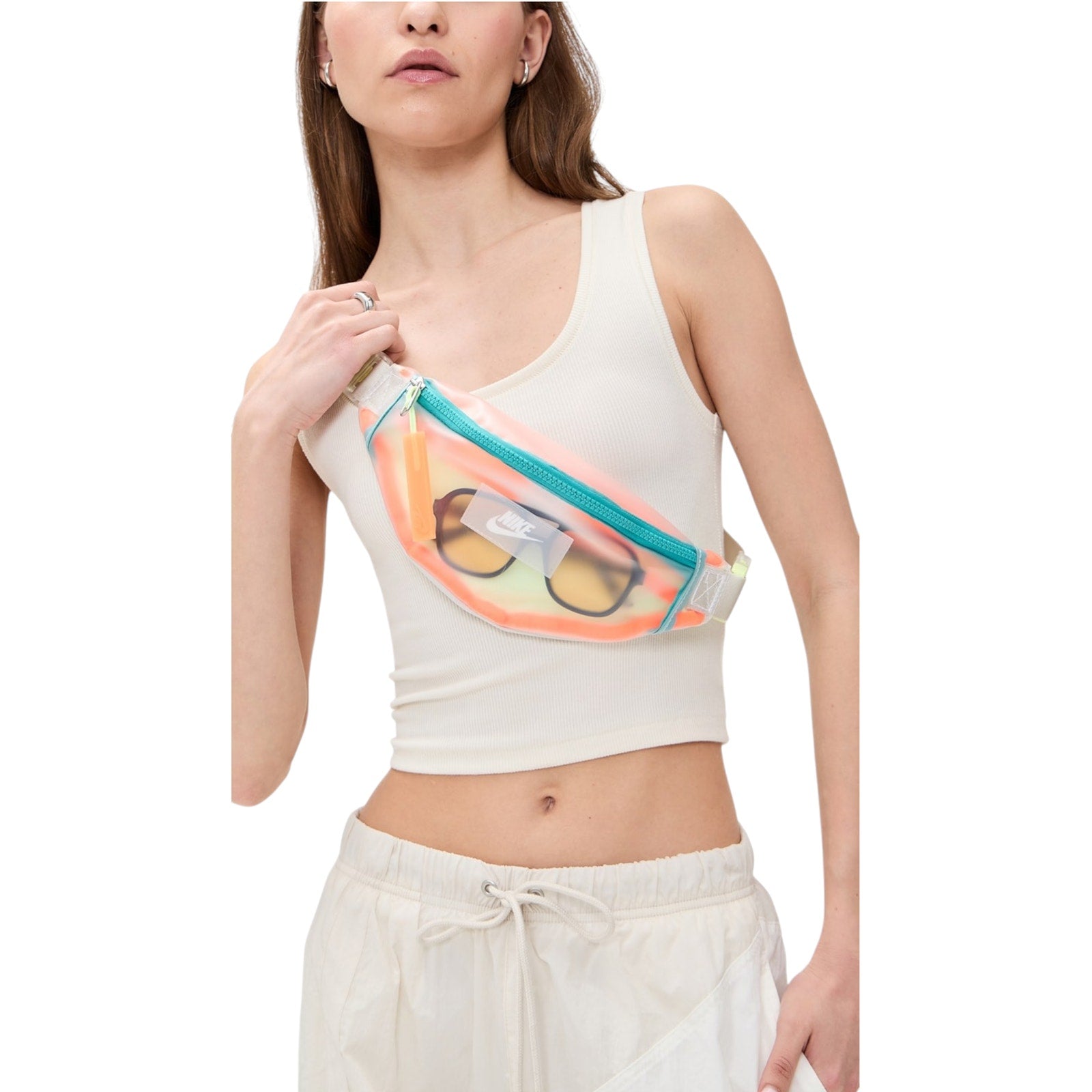 NIKE Nike Heritage Waist Pack in Clear & Light Bone Nike