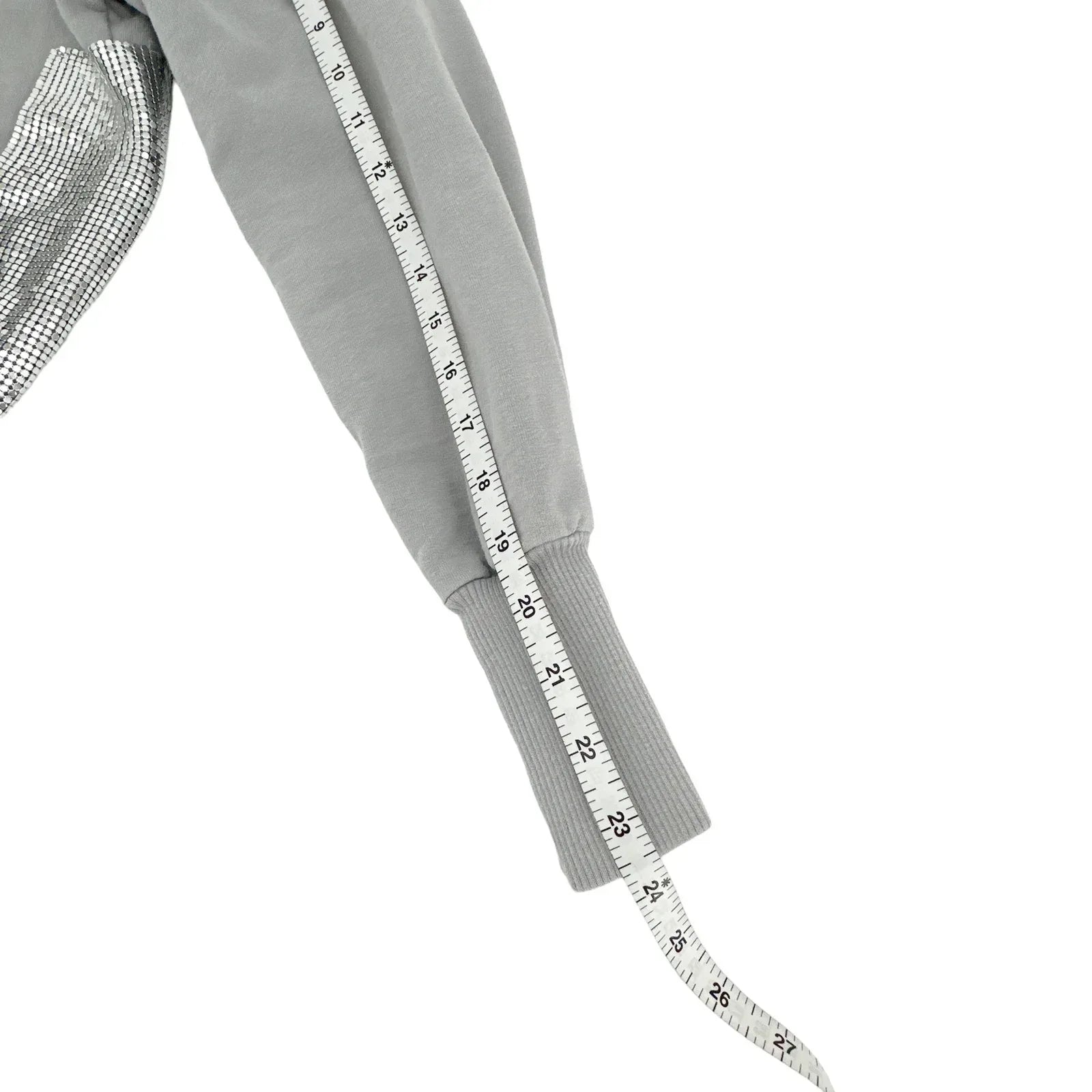 PRIMP Sequin Zip Hoodie in Grey & Silver S - flyKAMP