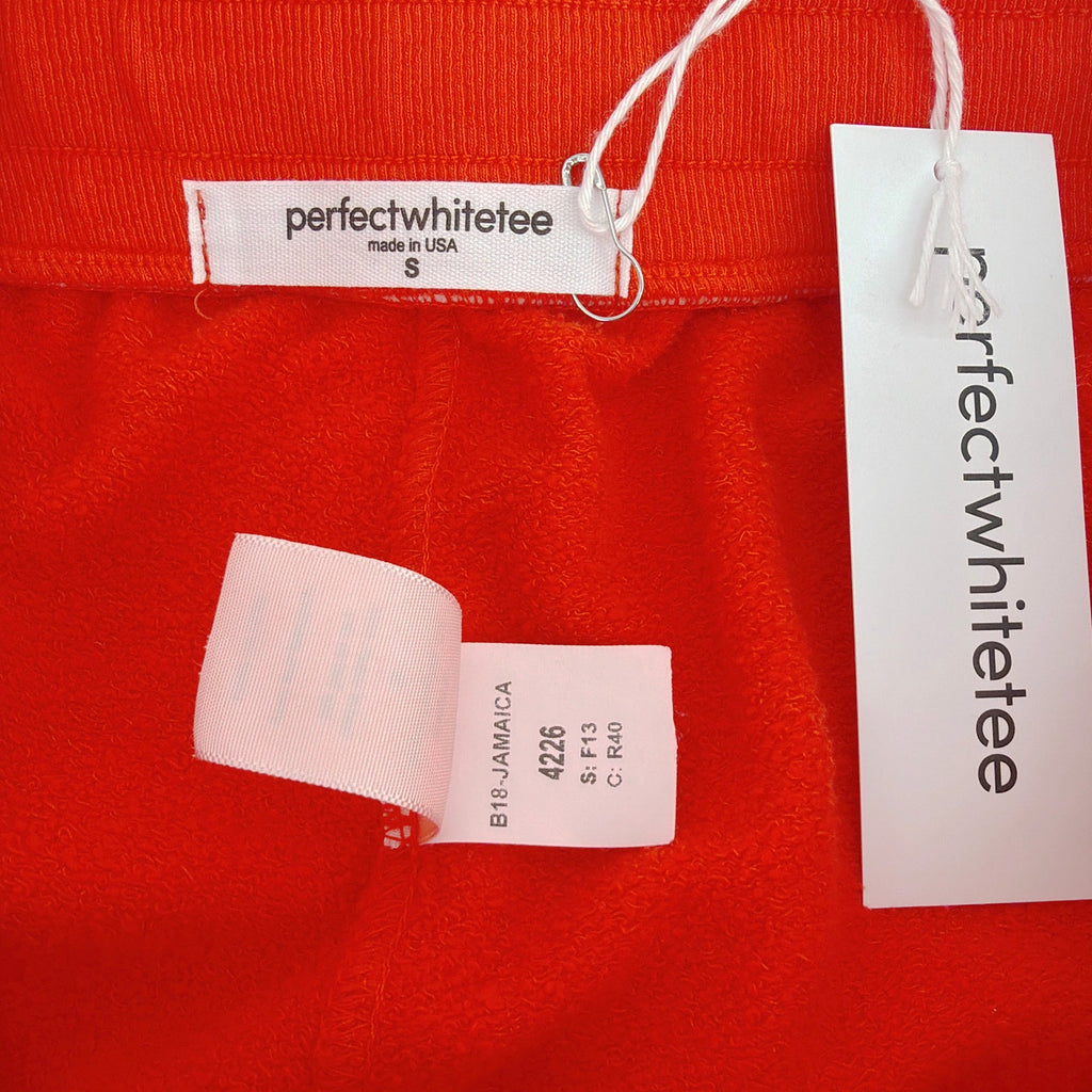 PERFECTWHITETEE Jamaica Beach Fleece Sweatpants in Tomato S perfectwhitetee