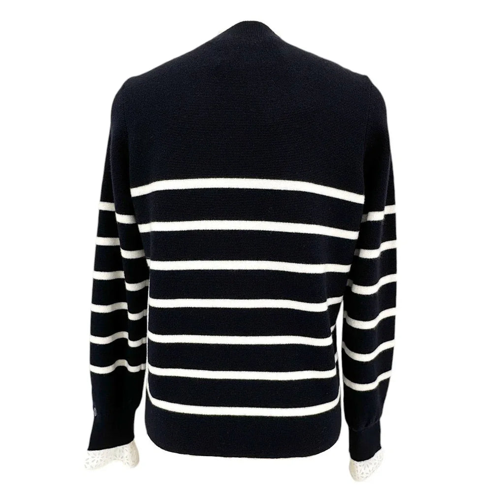 3.1 PHILLIP LIM Sailor Stripe Lace Cuff Sweater S - flyKAMP