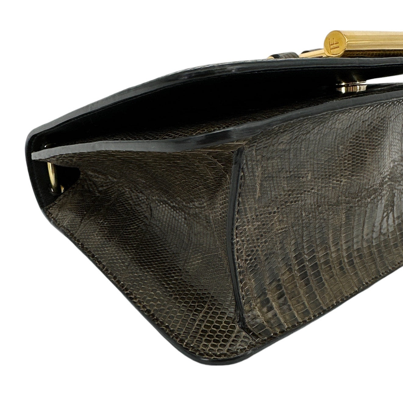 TOM FORD Tara Chain Tejus Lizard Shoulder Bag
