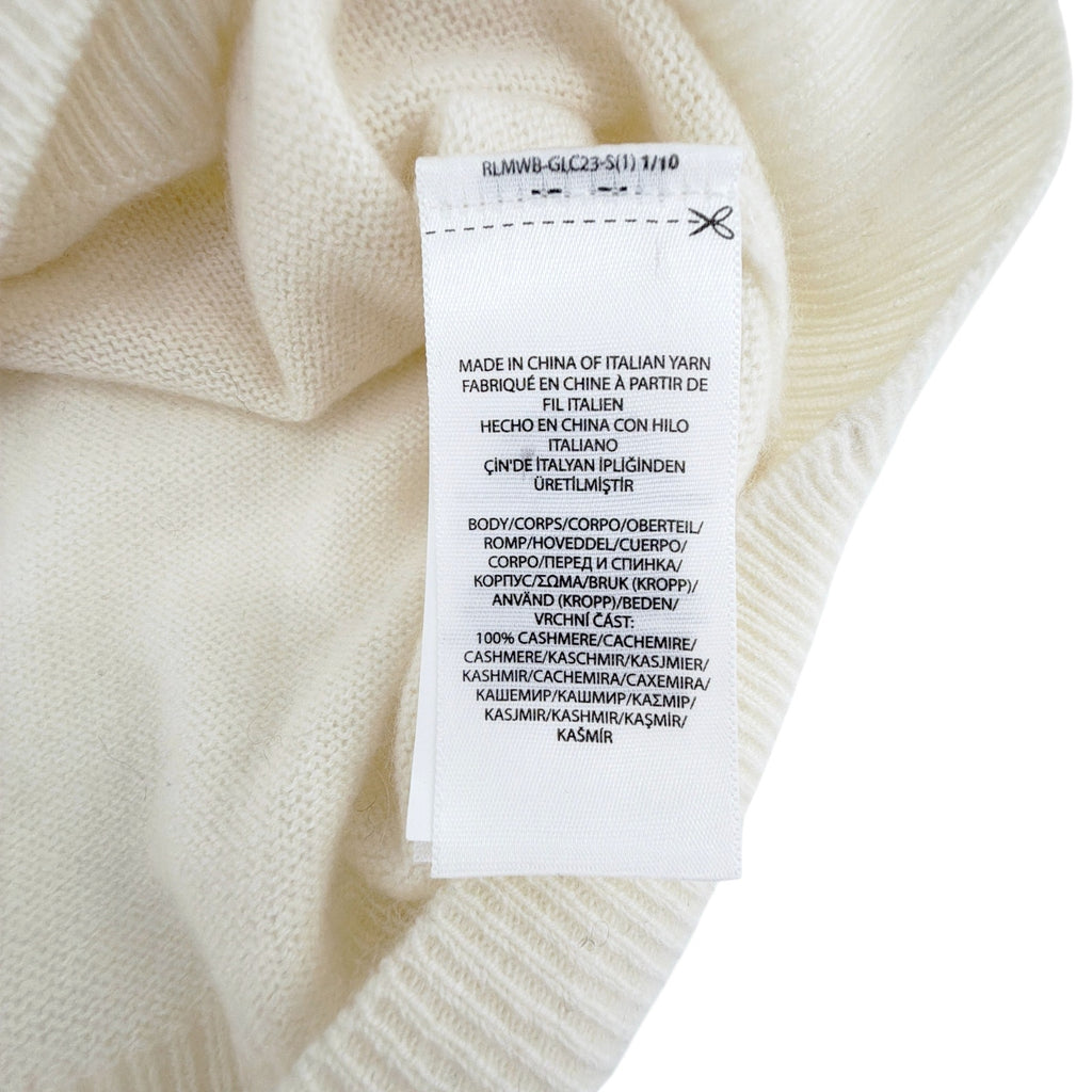 POLO RALPH LAUREN Cashmere Polo Shirt in Chic Cream in M Polo Ralph Lauren