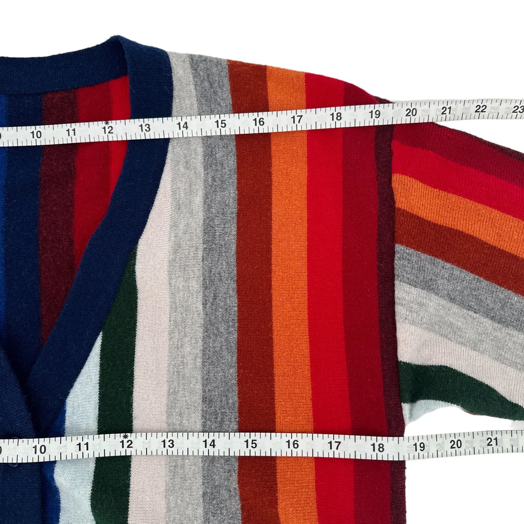 The GREAT. The Co Ed Cardigan Multi Stripe 0|XS - flyKAMP