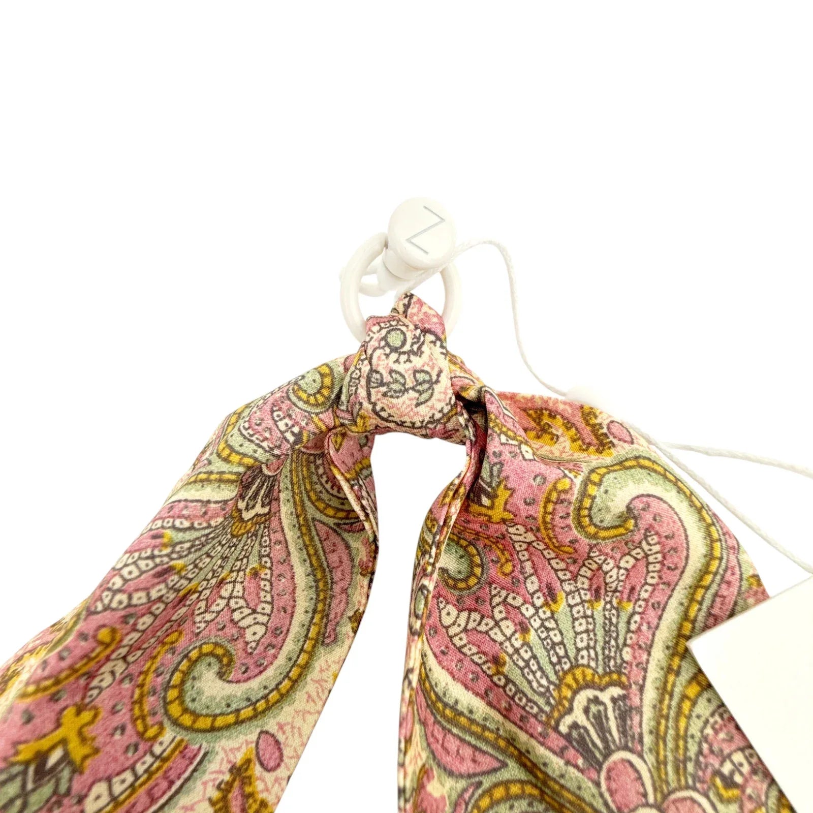 ZIMMERMANN Printed Silk Key Bag Charm in Pink - flyKAMP