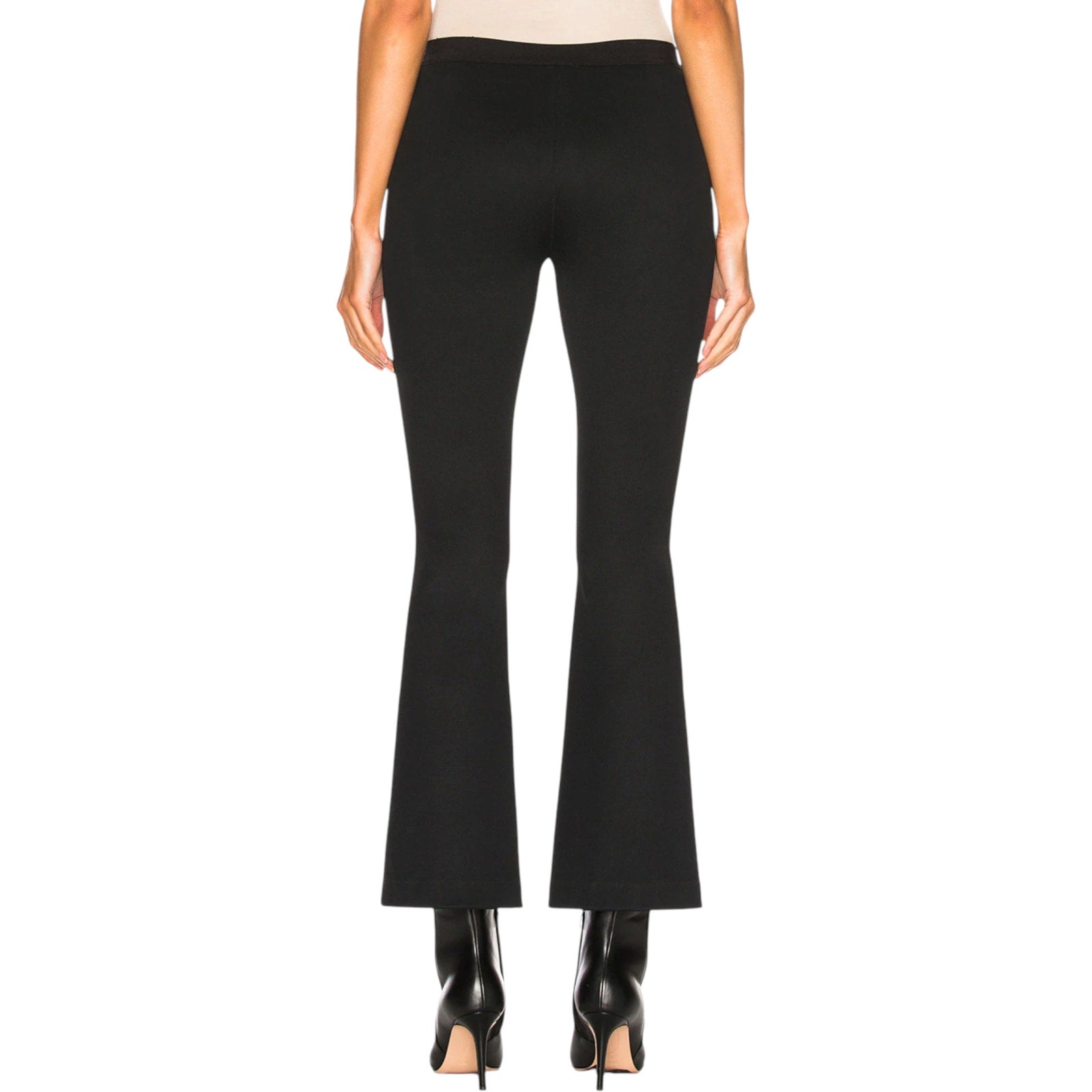 HELMUT LANG Core Cropped Flare Rib Legging in Black XS Helmut Lang