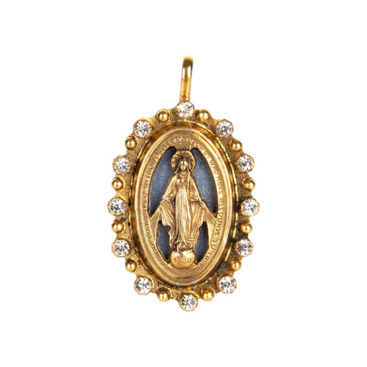 VIRGINS SAINTS & ANGELS VSA Milagrosa Medallion in Gold